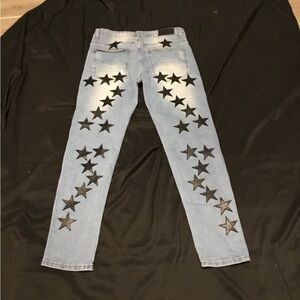 Women's Star Embellished Blue Jeans